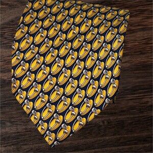 Gucci Patterened Silk Tie Necktie - Italy